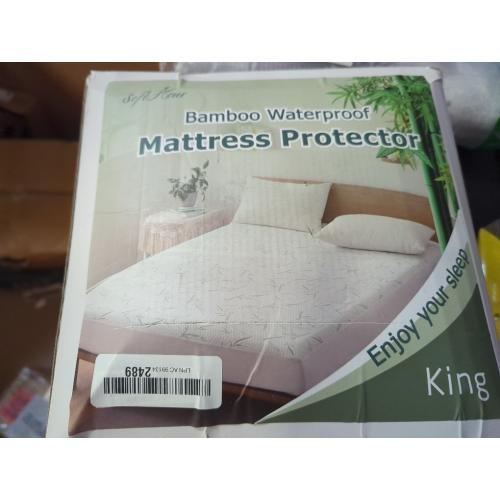 King Mattress Protector Waterproof Mattress Pad Washable Bamboo Rayon Mattress Cover Breathable Noiseless Bed Protector 5 - 21'' Elastic Fitted Deep Pocket