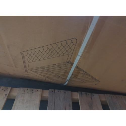 Size King Color White studded bed frame