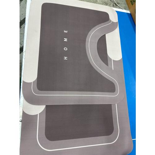 Housego 2PCS Absorbent Bath Mat Magic Rug Sets, Quick Drying Bath Mat Non-Slip Floor Rug Rubber Backed for Bathroom Kitchen Shower Sink, Water Absorbent (19.7''x23.6'' 19.7''x31.9'', Brown)