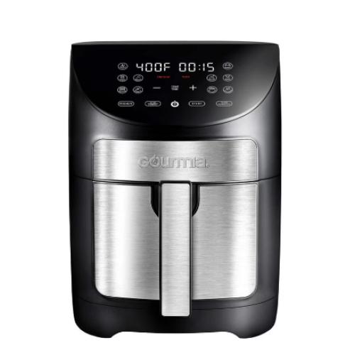 Gourmia 7 qt Digital Air Fryer, Black-Digital Dual Time and Temperature Control