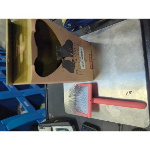 Coral Size Large Dog Slicker Brush for Grooming Pet Hair - Best Slicker For Poodle & Golden Doodle - Long Haired Tool For Dogs - Goldendoodle Long Pin Brush For Dematting (Large)