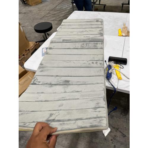 Buganda Memory Foam Bath Mat, 59 x 34, Ultra Soft and Non-Slip Bathroom Rugs, Water Absorbent and Machine Washable Bath Rug Runner for Bathroom, Shower, and Tub, Medium Grey