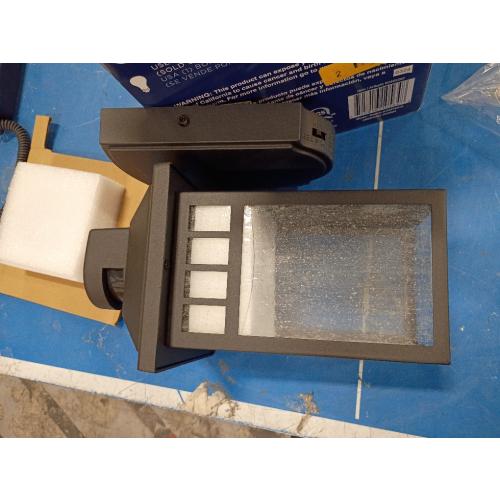 Harbor Breeze 1-Light 11.5-in Black Motion Sensor Outdoor Wall Light