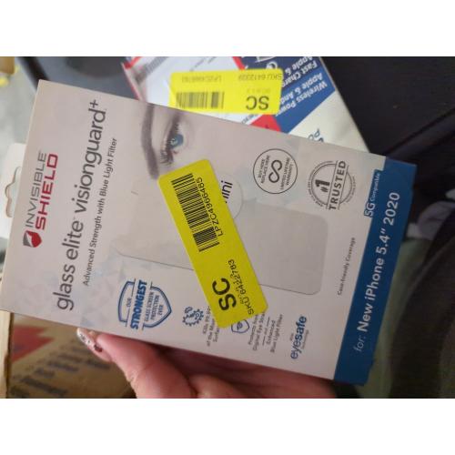 ZAGG - InvisibleShieldÂ® Glass Elite VisionGuard  Blue Light Filtering Screen Protector for Apple iPhone 12 Mini