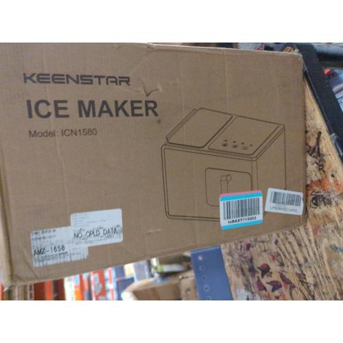 KEENSTAR Nugget Ice Maker Countertop, Large Capacity 40lbs/24H, Pebble Ice Maker with Soft Chewable Ice, Self Cleaning, Smart Touch Screen, Sonic Ice Machine for Home Office Party RV - Black