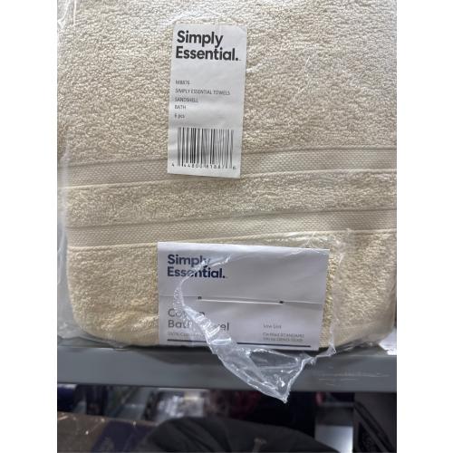 Simple Essential Cotton Bath Towell - ( pack with 6)- Sandshell