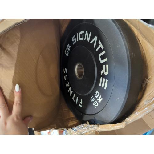 Fitvids 2 Olympic Bumper Plate Weight Plates with Steel Hub, 45LB,