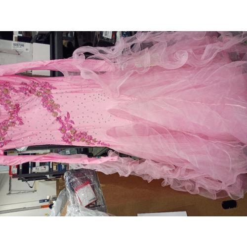 ORIDOOR Flash Rhinestone Ballroom Dance Waltz Tango Standard Competition Dance Dress SIZE SMALL