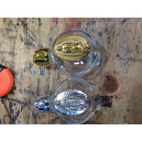 VILLCASE 2pcs Glass Holy Water Bottle, Decorative Bottles Holy Water Container, Religious Empty Oil Containers for Catholic Christian Party Church