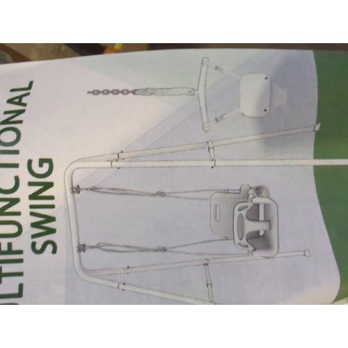 PINK Taleco Gear 2 in 1 Toddler Swing ＆ Jumper, Swing Set for Indoor/Outdoor, Baby Jumpers and Bouncers, Easy to Assemble & Store, Suitable for Children 6 Months and Olde