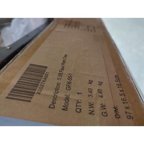 Artificial Palm Tree 4ft Tall Fake Indoor Decor with 13 Trunks and Real Bark Design Faux Tropical Areca Silk Floor Plant in Pot for Home Office Living Room Bedroom 1pcs