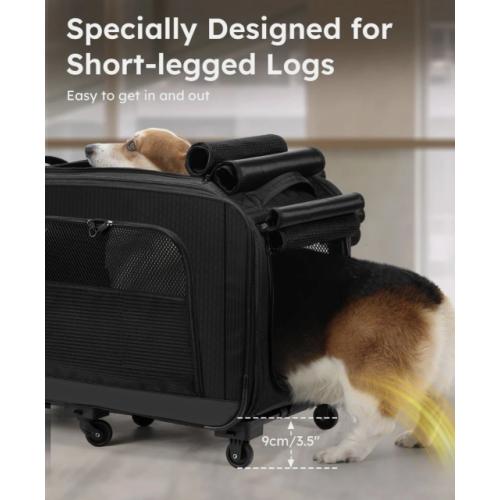 Pecute Pet Stroller for Short Legged Dogs Dog Carrier with Wheels