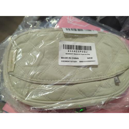 BAGSMART Electronic Organizer Travel Case, Cord Organizer Travel Cable Bag, Charger Pouch, Tech Pouch as Travel Accessories, for Phone, Power Bank, SD Card (BEIGE)