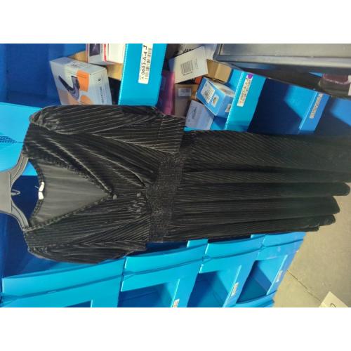 Siza 1XL Simplee Women’s V Neck Velvet Maxi Dress Short Sleeve Empire Waist Long Formal Dress for Wedding Guest