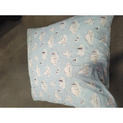 24 x 24 Pillow Polar Bear and Penguins Icy Wonderland