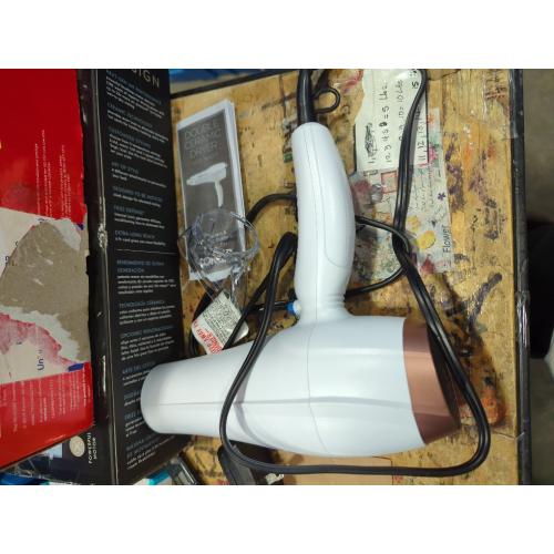 Conair Double Ceramic Hair Dryer, 1875W Blow Dryer with Diffuser and Concentrator, Ionic Conditioning, 3 Heat & 2 Speed Settings, Amazon Exclusive, White