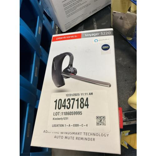 Poly - Formerly Plantronics - Voyager 5220 Wireless Noise Cancelling Bluetooth Headset with Amazon Alexa - Black