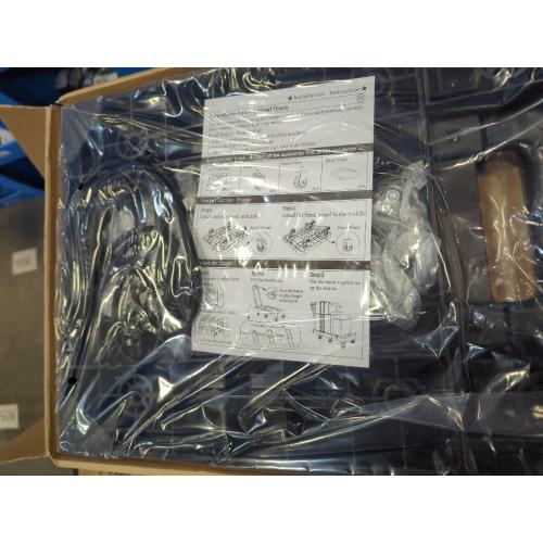 Folding Hand Truck 500lbs, Portable Heavy Duty Dolly Cart, 6 Wheels Collapsible Luggage Cart with 2 Elastic Ropes - Compact Trolley Cart for Easy Moving - Ideal Hand Cart for Travel and More