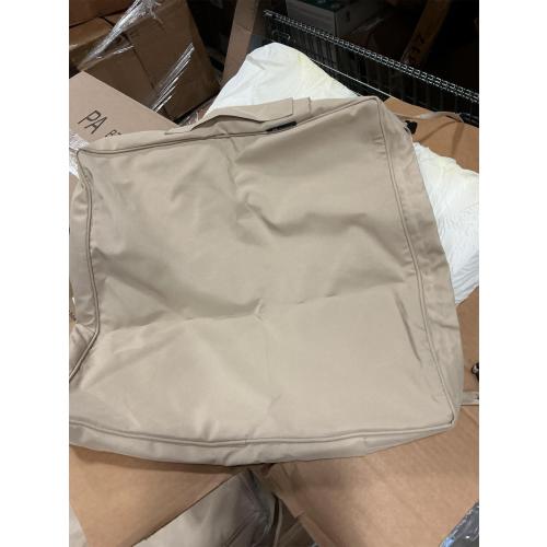 Classic Accessories Montlake Water-Resistant 2 pcs, 23 x 22 x 4 Inch Outdoor Back Cushion Slip Cover, Patio Furniture Cushion Cover, Antique Beige, Patio Furniture Cushion Covers