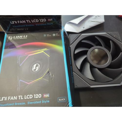 Lian Li UNI Fan TL LCD Series Lüfter, 3er-Pack INKL Controller - 120 mm, Schwarz