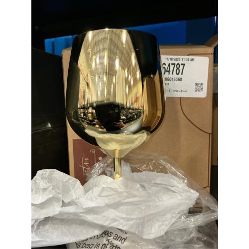 Gusto Nostro Stainless Steel Wine Glass - 18 oz Unbreakable Gold Wine Glasses for Travel, Camping and Pool - Fancy, Unique and Cute Portable Metal Wine Glass for Outdoor Events, Picnics (Set of 2)