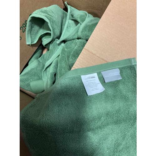 Madison Park Turkish Bath Towels 6pc, 2 Hand Towel for Bathroom, 2 Wash Towel, 2 Turkish Bath Towel Set, Luxury, 100% Cotton, Highly Absorbent & Quick Dry, Green