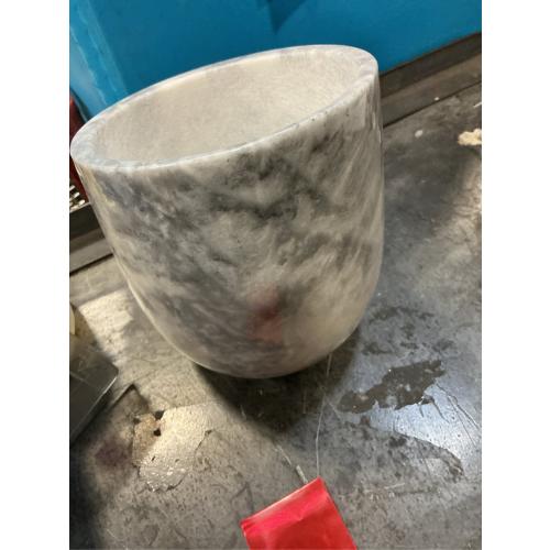 Gusto Nostro Marble Wine Chiller Bucket - 750ml Wine Bottle Cooler and Champagne Chiller for Party, Kitchen, Bar Cart Decor to Chill & Keep Bottles Cold with Unique Wine Lovers Gift Box (White)