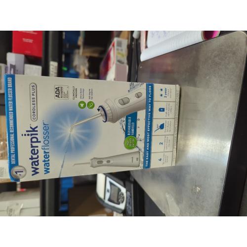 Waterpik Cordless Express Water Flosser, Battery Operated & Portable for Travel & Home, ADA Accepted, Waterproof for Shower Use, White WF-02, Packaging May Vary