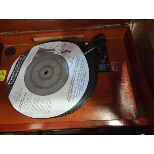 Victrola Aviator 8-in-1 Bluetooth Record Player & Multimedia Center with Built-in Stereo Speakers - 3-Speed Turntable, Vinyl to MP3 Recording, Wireless Music Streaming, Mahogany