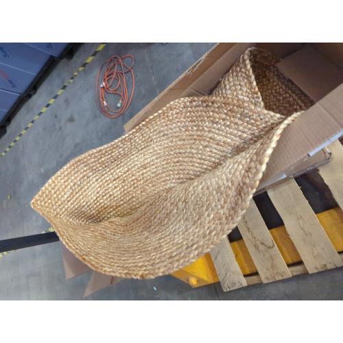 Handwoven Jute Braided Area Rug- Rustic Vintage Beige Reversible Rugs Eco Friendly Rugs for Bedroom Kitchen Living Room Farmhouse (Natural-6' Round)