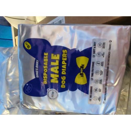 Dono Dog Diapers Male, Disposable Male Dog Wraps 10ct, Ultra Absorbent Doggie Diapers, Rapid-Dry Leak-Proof Puppy Diapers, Wetness Indicator Excitable Urination Incontinence,Large