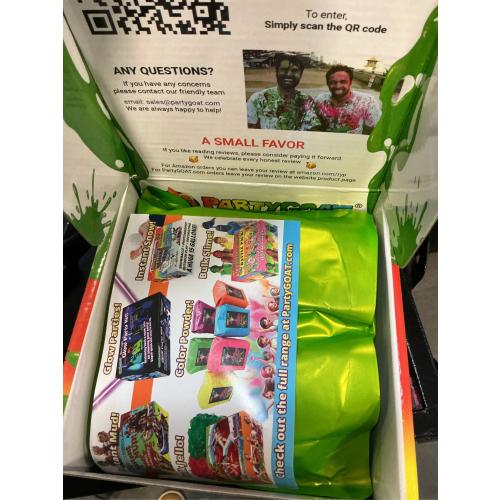 PARTY GOAT Instant Green Slime Powder. Bulk Slime Kit. 25 Gallons. Mix with Water to Make Large Buckets to Pour on People or Fill a Kids Pool