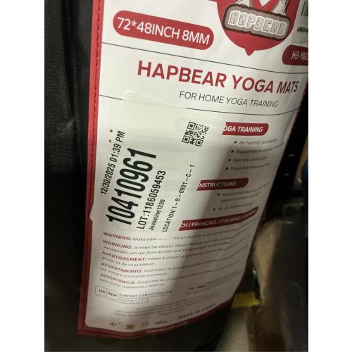HAPBEAR Extra Large Yoga Mat - 72x48/78x54, 1/4 & 1/3 Thick, Non-Slip, Durable, Eco-Friendly, Wide Exercise Mat for Home Workouts, Yoga, Pilates, Stretching, Meditation (Barefoot Exercise)