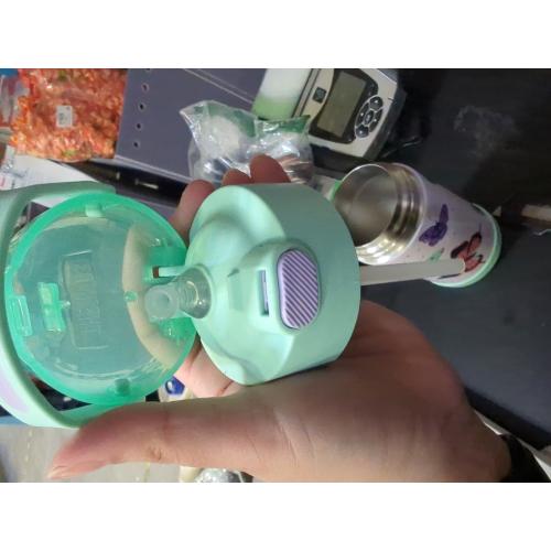 THERMOS FUNTAINER Water Bottle with Straw - 12 Ounce - Kids Stainless Steel Vacuum Insulated Water Bottle with Lid, Butterfly Frenzy
