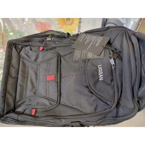 Rolling Backpack, Large Backpack with Wheels for Men Women Adults, 17inch Waterproof Wheeled Travel Laptop Backpack Carry on Luggage Bag Trolley Suitcase Business College School Computer Bookbag,Black