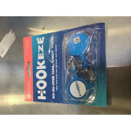 2 Pack Blue HOOK-EZE Fishing Knot Tying Tool | Protect from Fish Hooks | Tie Fishing Knots Easily | Cool Gadgets for Fishermen | Ice Fly Fishing | Fishing Accessories for Beginner Anglers | Nail Knot Tool