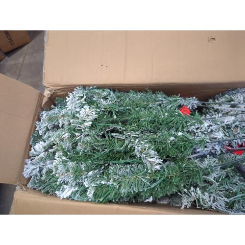 HOLLO STAR 6 ft Flocked Prelit Christmas Tree with 350 LED Lights, App Control, Artificial Christmas Tree, Multi-Color RGBW Lights, 947 Branch Tips, Snow Xmas Tree, for Home, Party