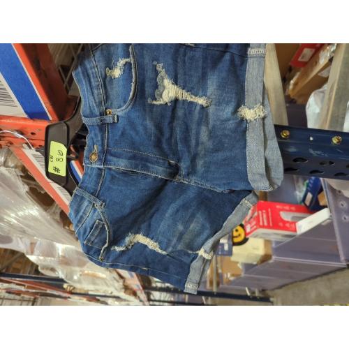 Size S LookbookStore Women's High Waisted Rolled Hem Distressed Jeans Ripped Denim Shorts