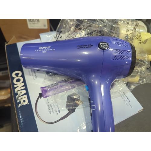 Conair Ionic Cordkeeper Dryer, Purple/Blue