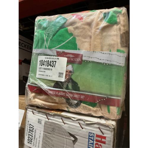 National Lampoon's Christmas Vacation Holiday & Christmas Bedding Super Soft 100% Cotton Flannel Sheet Set, Queen, (Officially Licensed Product) by Franco