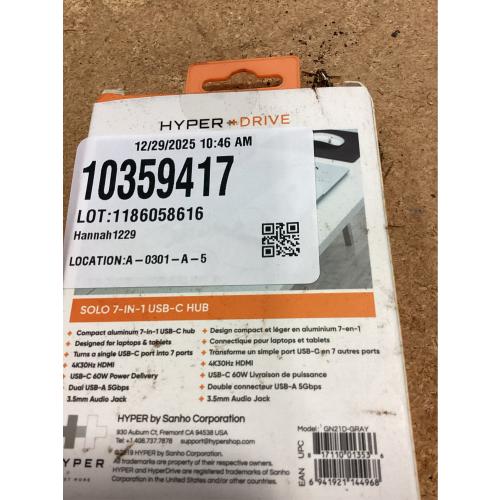 Sanho HyperDrive 7-in-1 Hub for MacBook and USB-c Devices - Space Gray - All