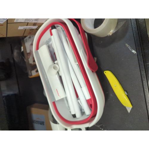 Collapsible Mop and Bucket Set with Wringer, Heavy Duty Scrub Brush, Foldable Mop and Broom for Home, Indoor or Outdoor Cleaning, Patio, Deck, RV, Concrete, and Floor Care by Bettaclean