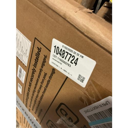 Cumbor 29.7-48 Baby Gate for Stairs, Mom's Choice Awards Winner-Dog Gate for Doorways, Auto Close Safety Pet Gate for Dogs Indoor, Easy Install Pressure Mounted Child Gate with Walk Thru Door, Black