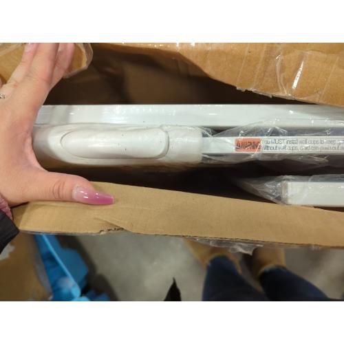 ALLAIBB Extra Wide Pressure Mounted Baby Gate Walk Through Child Kids Safety Toddler Tension White Long Large Pet Dog Gates with Extension for doorways (62.20-66.93/158-170cm, White)