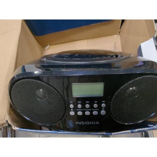 Insignia - CD Boombox with AM/FM Tuner - Black