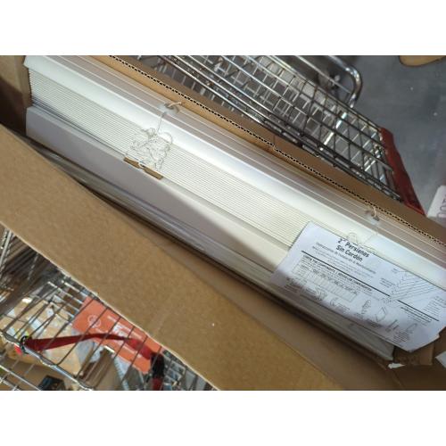 WHITE 2 Inch Cordless Room Darkening Faux Wood Blind - 23 W x 36 L - White, Over 1,000 Custom Sizes Starting at 18.97, Inside or Outside Mount, Venetian Shades for Interior Windows by Lumino