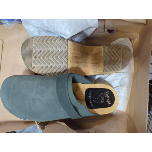 Size 9 Color Gray Drewniaki Chodaki Klapki Skórzane Vollsjo 41