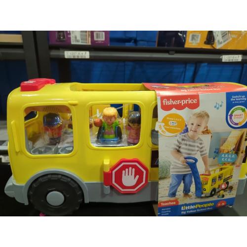Fisher-Price Little People Toddler Toy Big Yellow School Bus & Community Heroes Set, Musical Pull-Along Vehicle & Figures for Kids Ages 1  Years (Amazon Exclusive)