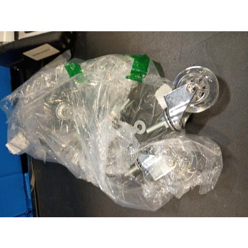 Castor Wheels 2-inch 7 pack Transparent Wheel Screw Threaded Stem Casters Office Chair Caster Wheel Clear Swivel Casters with Brake for Sofa Chair Cabinet Casters Wheels