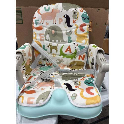 Baby High Chair Booster Seat for Dining Table, Adjustable Height Travel Foldable High Chairs with Tray